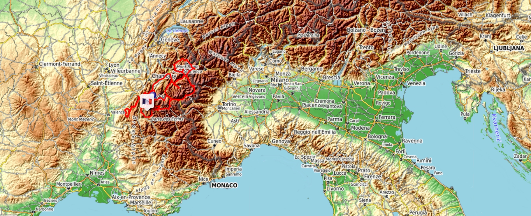 Westalpen, Frankreich